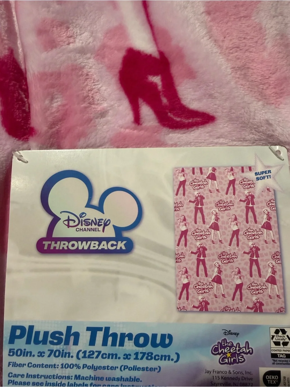 Disney Pink & Dark Pink Cheetah Girls Plush Throw Blanket